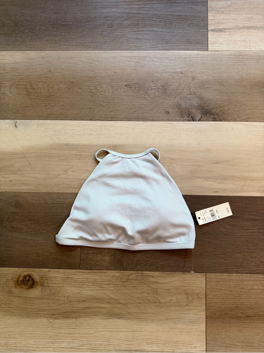 PacSun Pale Blue Ribbed High-Neck Bikini Top